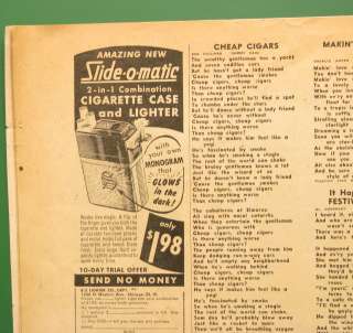 Vintage 1950 POPULAR SONGS Magazine Song Book Music  