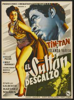 El Sultan Descalzo 1956 Mexican Movie Poster  