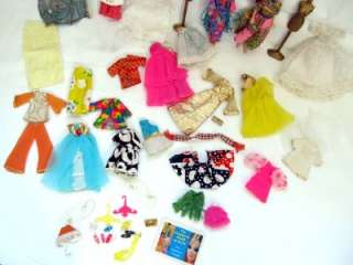 Lot Vintage Hippie Dawn Angie Topper Dolls Clothes&Accessories 1960s 