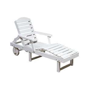  Great American 85750W Lifestyle Poly Resin Outdoor Chaise 