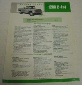 International Harvester IH 1967 1200B 4x4 Brochure  