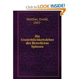   des Benedictus Spinoza Ewald, 1865  Matthes Books