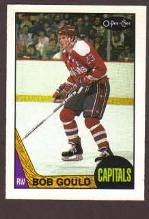 1987 88 OPC Hockey Bob Gould #55 Wash Capitals NM/MT  
