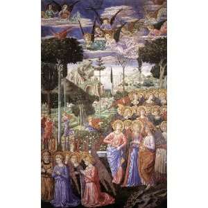   Angels Worshipping (right side), By Gozzoli Benozzo