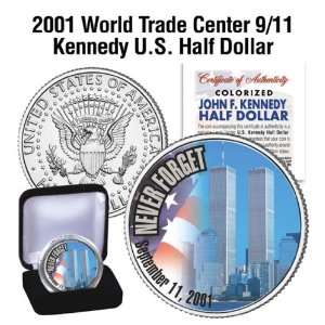   Center Memorial 9/11 Original US MINT KENNEDY HALF DOLLAR WTC 9 11