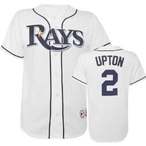  B.J. Upton White Majestic MLB Home Replica Tampa Bay Rays 