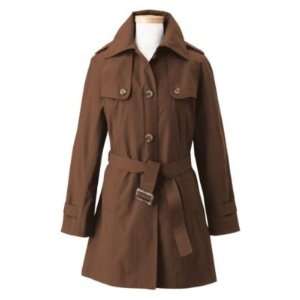  TravelSmith Womens Waterproof Belted Trench Dusty Cocoa S 