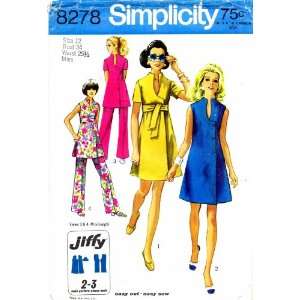  Simplicity 8278 Vintage Sewing Pattern Womens Wrap Dress 
