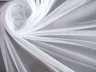 Q56 P White Soft Mesh/Net Fabric Wedding Decor by Meter  