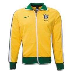 Nike BRAZIL Official LU JACKET SOCCER WC 2010 YELLOW  