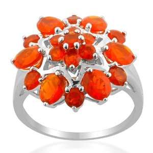  2.24cts Mexican Fire Opal 925 sterling silver ring (Size 7 