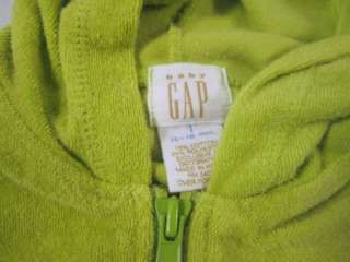 Baby Gap Green Velour Hooded Jacket Size 12 18 Mo  