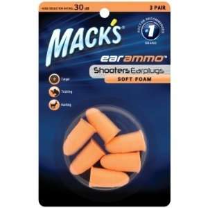    Macks Ear Ammo   3 Pair Blister Pack