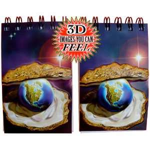  3 D The World Is Your Oyster Notepads   Set of 2 