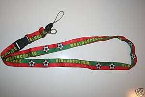 WORLD CUP 2010 SOUTH AFRICA STRIPE KEYCHAIN LANYARD NEW  