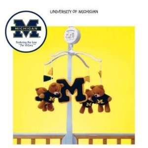  NCAA Michigan Wolverines Mascot Musical Baby Mobile *SALE 