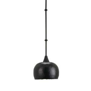 Currey and Company 9147 Worktop   One Light Large Pendant, Satin Black 