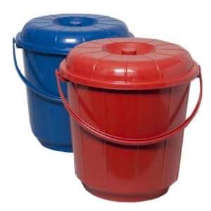 Plastic Bucket With Matching Lid and Handle Case Pack 24