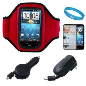  Red Durable Neoprene Protective Workout Armband for AT&T 
