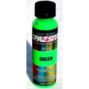  Spaz Stix Green Fluorescent Airbrush Paint 2oz Toys 