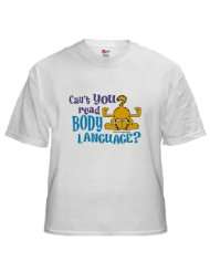 Body Language Garfield White T Shirt Humor White T Shirt by 