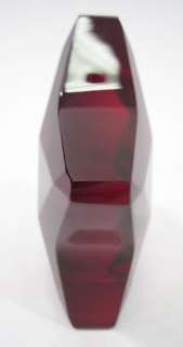 ROSENTHAL Red Faceted Glass Star Paperweight  