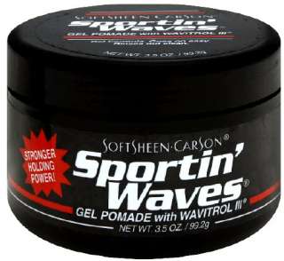 Sportin Waves   Black. Hair Gel for Men.  