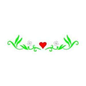  Tattoo Stencil   Heart w/Flowers Lower Back   #500 Health 