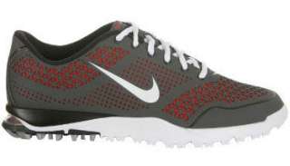 2011 Nike Air Rate Mens Golf Shoes Spikeless Dark Grey/Red 379200 002 