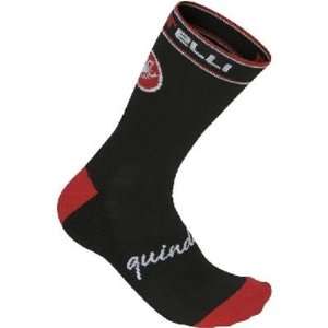  Castelli 2010/11 Quindici Wool Cycling Sock   Black/Red 