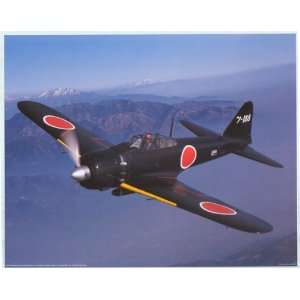 A6M Zero Japanese Airplane   Photography Poster   16 x 20 