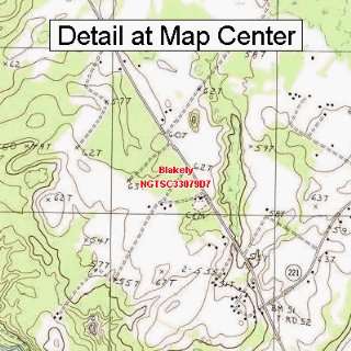  USGS Topographic Quadrangle Map   Blakely, South Carolina 