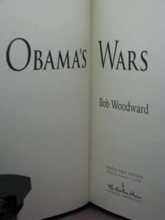 1st, signed, Obamas Wars by Bob Woodward, Easton Press  