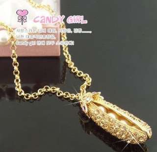 Candy Girl Princess Pea Silver/Gold Color Long Necklace 27