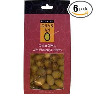   Olive, Green Olives With Provencal Herbs, 4.4 Ounce Bags (Pack of 6
