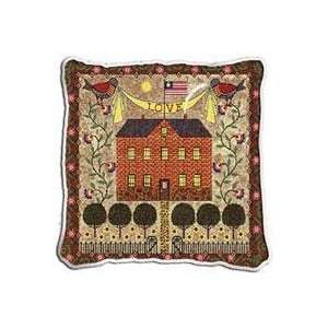 Charles Wysocki Americana Home Sweet Home Tapestry Pillow 17 x 17 