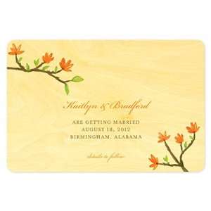  Blooming Branch Save the Date   Real Wood Wedding 