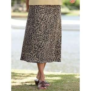  Wood Block Print Floral Skirt A graphic floral print in 
