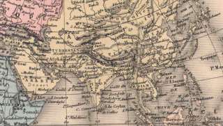 WORLD TWIN HEMISPHERE Mappe Monde. Antique Map. 1891  