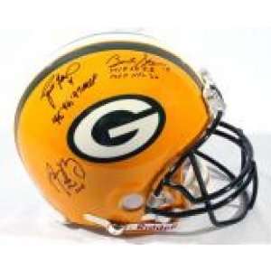  Brett Favre Signed Helmet   Rodgers Starr Packers 