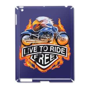  iPad 2 Case Royal Blue of Live To Ride Free Eagle and 