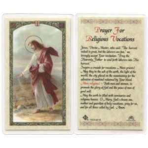 com Jesus Spreading Seeds   Prayer for Religious Vocations Holy Card 