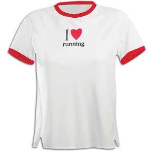  Sporthill Womens I Love Running Tee ( sz. L, White 