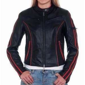 Womens Motorcycle Jackets, Womens Leather Motorcycle Jacket, Black 