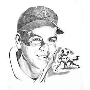  Lou Boudreau Cleveland Indians 10x12 Lithograph Sports 