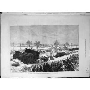   1876 Railway Accident Huntingdon Abbots Ripton Print