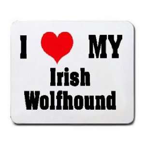  I Love/Heart Irish Wolfhound Mousepad