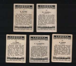 Football 1950 trade cards Man.U. Arsenal, Lpool, etc  