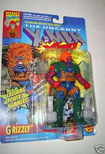 MEN X FORCE   1993 GRIZZLY MOC marvel toy biz  
