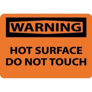 W429AB   Warning, Hot Surface Do Not Touch, 10 X 14, .040 Aluminum 